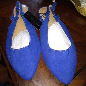 Lane Bryant Blue Suede Flats